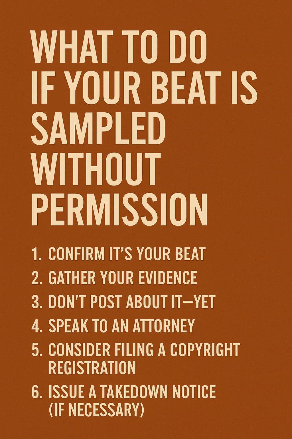 What to Do If Your Beat Is Sampled Without Permission