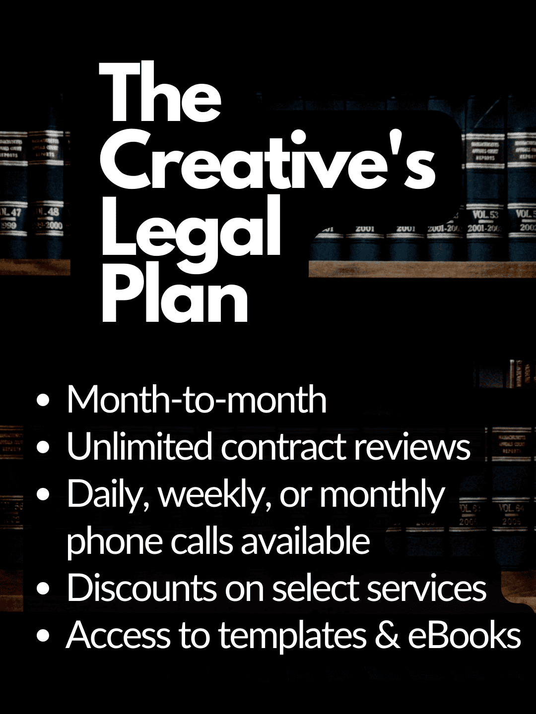 The Creatives Legal Plan website image